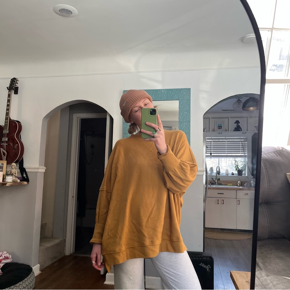 Women's Aerie Mustard Oversized Top